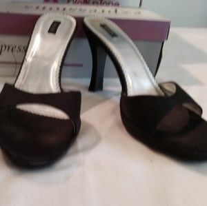 Slides with 3 inch heels